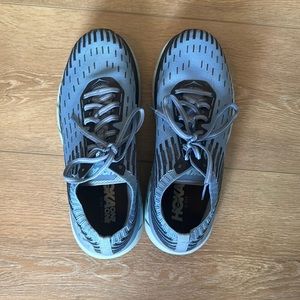Blue hoka running shoes